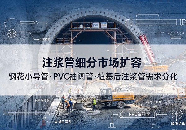 镇远注浆管细分市场扩容，隧道钢花小导管、PVC 袖阀管、桩基后注浆管需求分化